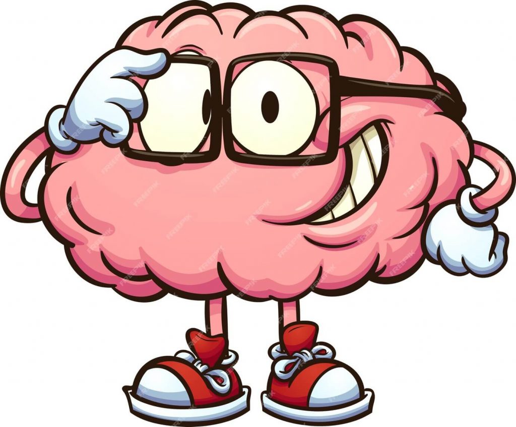 Nerdy Brain cartoon pic